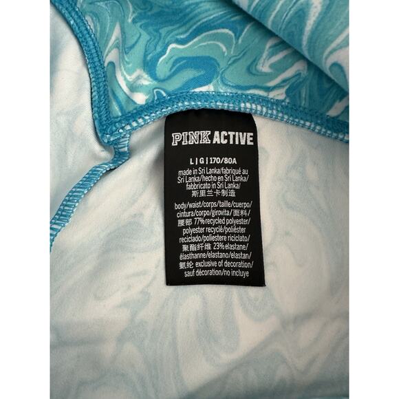 Victoria’s Secret Pink Active High Waist Bike Short Bright Marine Marble Large - Picture 5 of 5